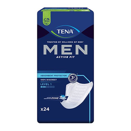 Įklotai vyrams nuo šlapimo pratekėjimo TENA Men Level 1 higieniniai įklotai vyrams N24 | Mano Vaistinė