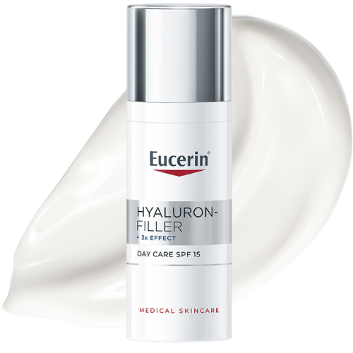 Normaliai ir mišriai odai Dieninis kremas nuo raukšlių EUCERIN HYALURON-FILLER, SPF 15, 50 ml | Mano Vaistinė