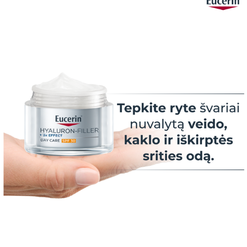 Su hialurono rūgštimi Dieninis veido kremas visų tipų odai EUCERIN HYALURON-FILLER, SPF 30, 50ml (papildymas) | Mano Vaistinė Su hialurono rūgštimi Dieninis veido kremas visų tipų odai EUCERIN HYALURON-FILLER, SPF 30, 50ml (papildymas) | Mano Vaistinė