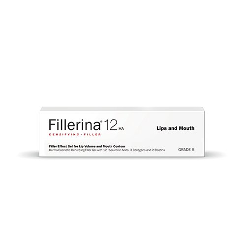 Dermatologinis gelinis užpildas lūpų sričiai FILLERINA 12 HA, 5 lygis, 7 ml | Mano Vaistinė
