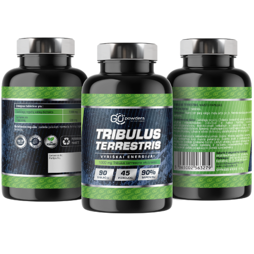 Vyriškos energijos palaikymui Gulščioji ragužė GO POWDERS TRIBULUS TERRESTIS 500 mg. 90 tabl. | Mano Vaistinė Vyriškos energijos palaikymui Gulščioji ragužė GO POWDERS TRIBULUS TERRESTIS 500 mg. 90 tabl. | Mano Vaistinė