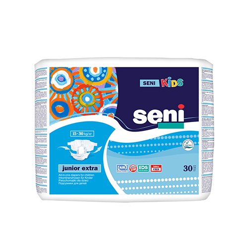 Seni Kids Junior Extra 15-30kg sauskelnės vaikams | Mano Vaistinė