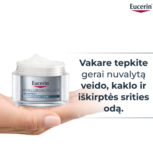 Stangrinamasis naktinis veido kremas su hialurono rūgštimi EUCERIN HYALURON-FILLER, 50 ml | Mano Vaistinė