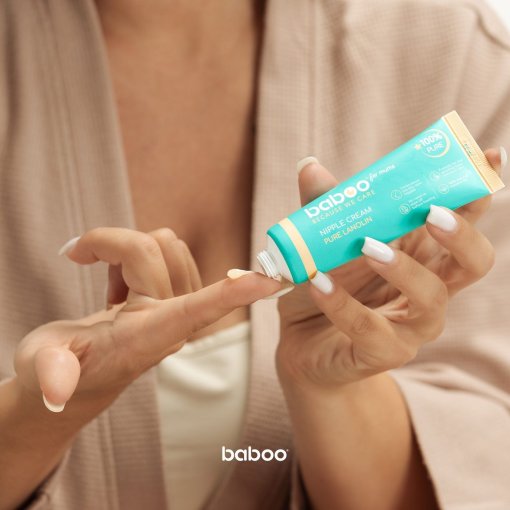 Apsaugo, ramina ir drėkina Lanolino spenelių kremas BABOO, 35 ml | Mano Vaistinė