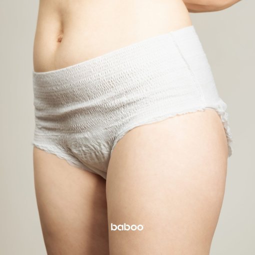 Itin plonos, pagamintos iš minkštos medžiagos Vienkartinės sugeriančios kelnaitės, BABOO, XL dydis, 5 vnt. | Mano Vaistinė