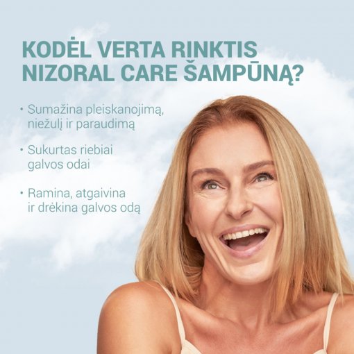 Šampūnas pleiskanojančiai ir niežtinčiai odai NIZORAL CARE OILY SCALP, 200 ml | Mano Vaistinė