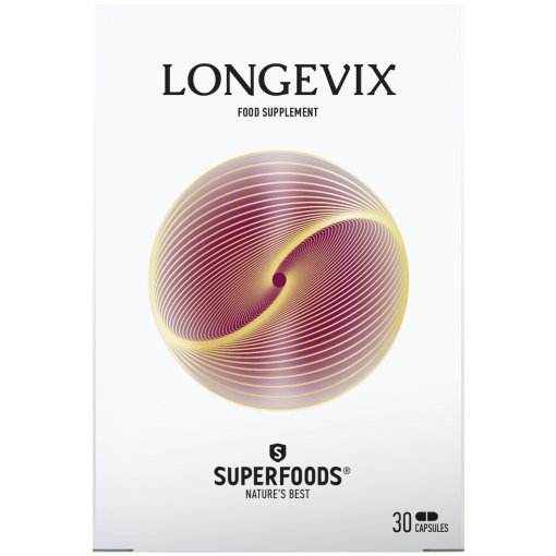 Normaliai psichologinei būklei, nervų sistemos veiklai palaikyti Nervų sistemai, energijai SUPERFOODS LONGEVIX, 30 kaps. | Mano Vaistinė