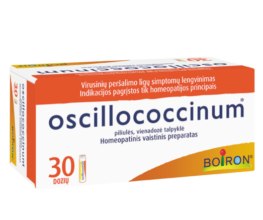 Turinį suberti po liežuviu ir leisti ištirpti Peršalimo ligų simptomams lengvinti OSCILLOCOCCINUM, 30 vnt. | Mano Vaistinė