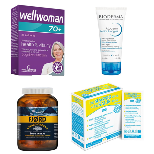 BIODERMA - močiutės rankoms, o gerai savijautai - WELLWOMAN, FJORD ir BIOFARMACIJA Kalėdų dovana MOČIUTEI Šventinis rinkinys | Mano Vaistinė