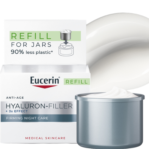 Stangrinamasis naktinis veido kremas su hialurono rūgštimi, (papildymo pakuotė) EUCERIN HYALURON-FILLER, 50 ml | Mano Vaistinė