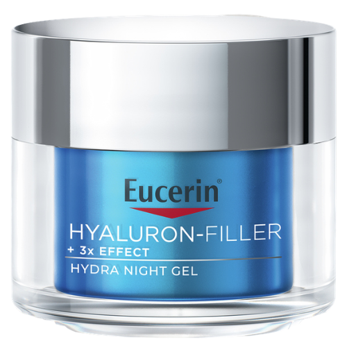 Drėkinamasis naktinis  gelis su hialurono rūgštimi ir provitaminu B5 EUCERIN HYALURON-FILLER, 50 ml | Mano Vaistinė