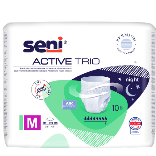 Sauskelnės-kelnaitės SENI ACTIVE TRIO, M dydis, 10 vnt. | Mano Vaistinė