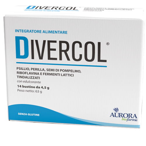 Sudėtyje yra balkšvųjų gysločių sėklų miltelių Virškinimui Divercol, 14 pakelių | Mano Vaistinė
