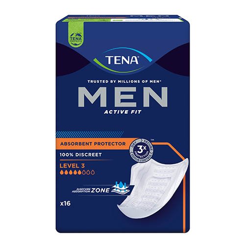 Sauskelnės, kelnaitės ir įklotai vyrams TENA Men Level 3 higieniniai įklotai vyrams, N16 | Mano Vaistinė