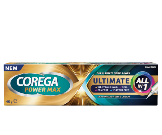 Pilniems ir daliniams dantų protezams Dantų protezų fiksuojamasis kremas COREGA ULTIMATE, 40g  | Mano Vaistinė
