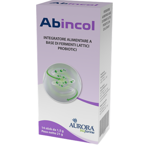 Po antibiotikų terapijos bei po žarnyno sutrikimų. Viršikinimui pieno rūgšties bakterijų kompleksas ABINCOL 1,5g  14 paketėlių | Mano Vaistinė