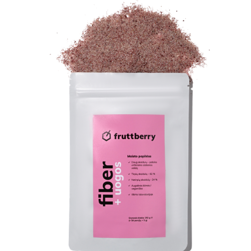 Normaliai žarnyno veiklai ir cholesterolio kiekiui kraujyje palaikyti Žarnynui skaidulinių medžiagų mišinys su uogomis FRUTTBERRY FIBER, 250 g | Mano Vaistinė Normaliai žarnyno veiklai ir cholesterolio kiekiui kraujyje palaikyti Žarnynui skaidulinių medžiagų mišinys su uogomis FRUTTBERRY FIBER, 250 g | Mano Vaistinė