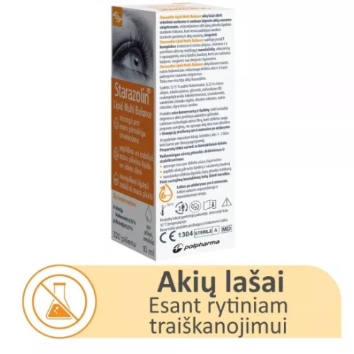 Akių lašai, emulsija STARAZOLIN LIPID MULTI BALANCE, 10ml | Mano Vaistinė Akių lašai, emulsija STARAZOLIN LIPID MULTI BALANCE, 10ml | Mano Vaistinė