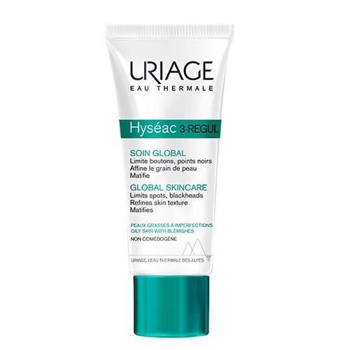 Kremas riebiai, spuoguotai veido odai URIAGE Hyseac 3-Regular Global kremas, 40 ml | Mano Vaistinė