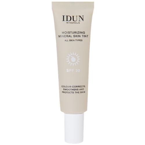 Drėkinamasis veido kremas su atspalviu IDUN MINERALS SKIN TINT SPF 30, (Nr. 1418, Light/Medium Neutral), 27 ml | Mano Vaistinė