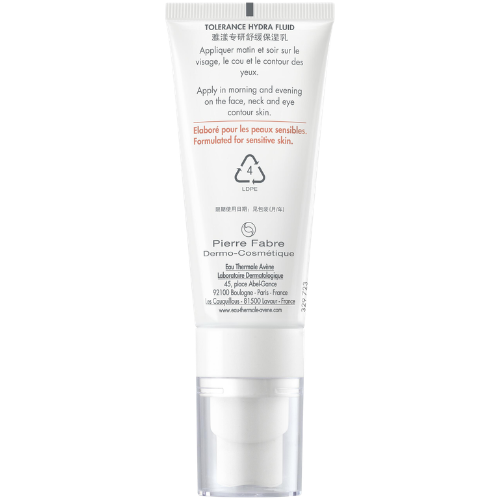 Intensyviai drėkina odą ir palaiko jos natūralų drėgmės balansą iki 48 valandų Drėkinamasis fluidas jautriai odai, AVENE TOLERANCE HYDRA-10, 40 ml  | Mano Vaistinė