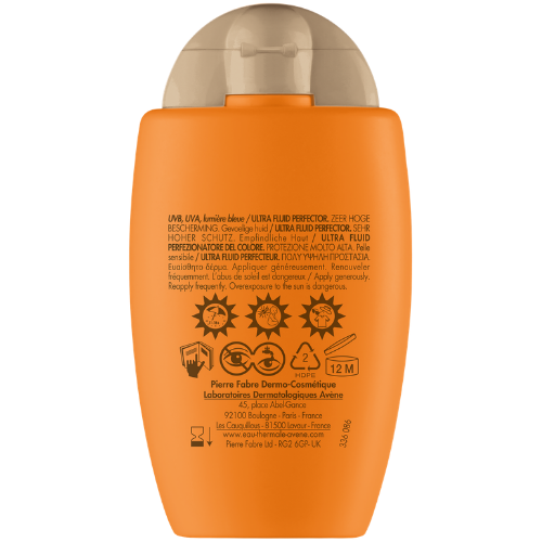 Padeda vizualiai išlyginti odos tekstūrą ir suvienodinti veido atspalvį Veido fluidas nuo saulės su atspalviu AVENE SUN SPF50+, 50 ml | Mano Vaistinė