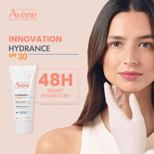 Normaliai ir mišriai, dehidratuotai jautriai odai Drėkinamasis veido kremas SPF30, AVENE HYDRANCE, 40 ml | Mano Vaistinė