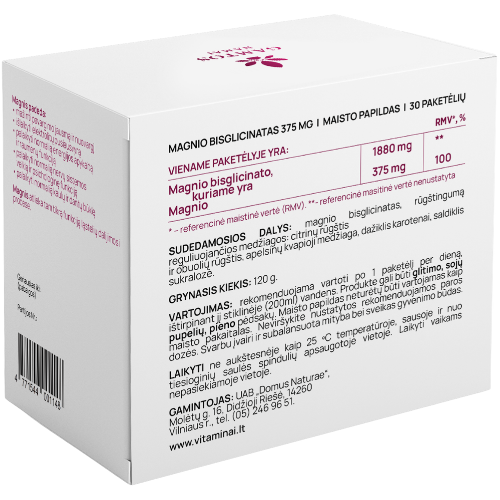 Energijai magnio bisglicinatas GAMTOS NAMAI 30 pak. | Mano Vaistinė