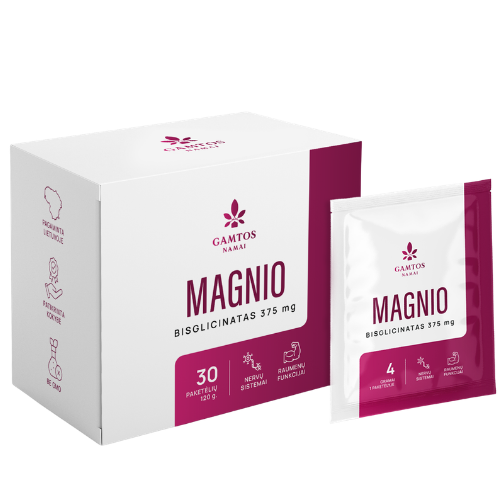 Energijai magnio bisglicinatas GAMTOS NAMAI 30 pak. | Mano Vaistinė