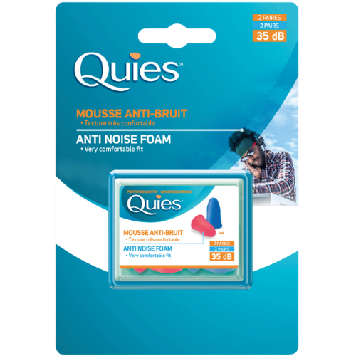 Apsauginiai ausų kištukai iš poliuretano putos, spalvoti, QUIES, 2 poros | Mano Vaistinė