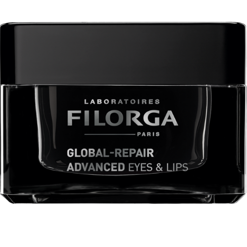 Tinka pavargusių, patamsėjusių paakių, linkusių į paburkimus priežiūrai Akių kontūro kremas FILORGA  GLOBAL-REPAIR ADVANCED EYES & LIPS, 15 ml | Mano Vaistinė
