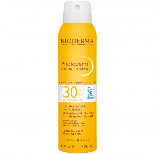 Jautriai odai. Tolygiai padengia, nereikia įtrinti Apsauginė veido ir kūno dulksna nuo saulės BIODERMA PHOTODERM BRUME SPF30, 150 ml | Mano Vaistinė
