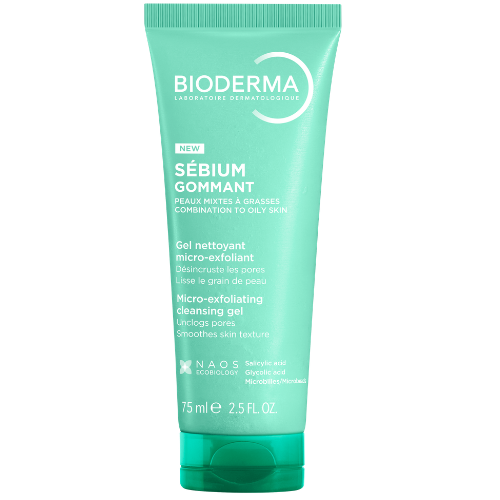 Šveitiklis riebiai ir mišriai odai BIODERMA SEBIUM GOMMANT, 75ml | Mano Vaistinė