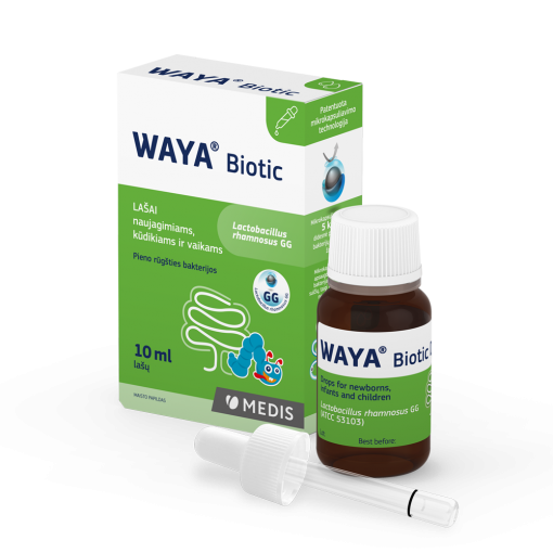 WAYA gerosios bakterijos vaikams BIOTIC, neutralaus skonio, 10 ml+Pipetė | Mano Vaistinė