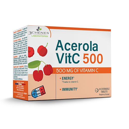 3C PHARMA Acerola 500 kramt. tabletės N24 | Mano Vaistinė