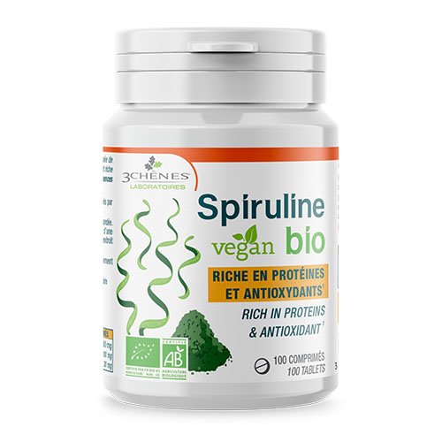 3C PHARMA Spiruline Vegan Bio Spirulina 500mg ekologiška tab. N100  | Mano Vaistinė