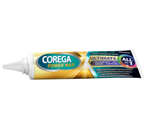 Pilniems ir daliniams dantų protezams Dantų protezų fiksuojamasis kremas COREGA ULTIMATE, 40g  | Mano Vaistinė