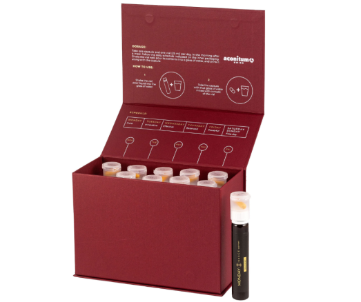 Vartojama pagal savaitės dienas Kompleksas moterims energingumui ir gerai savijautai NOAGE BOOSTER, 10 kaps., 10 but. | Mano Vaistinė