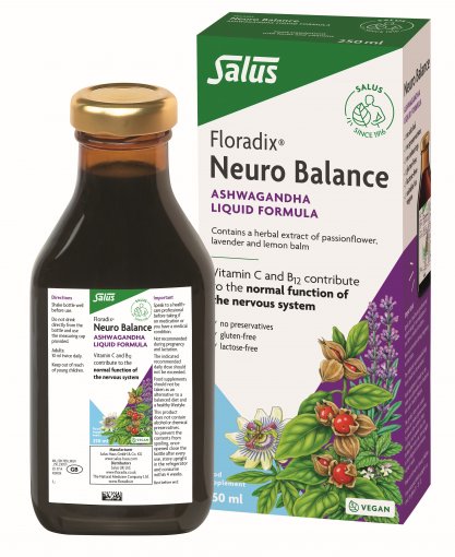 Skysta formulė su ašvaganda FLORADIX NEUROBALANCE, 250 ml | Mano Vaistinė