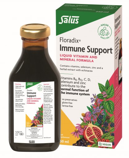 Skysta vitaminų formulė FLORADIX IMMUNE SUPPORT, 250 ml | Mano Vaistinė