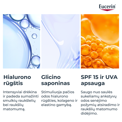 Sausai odai Dieninis kremas nuo raukšlių EUCERIN HYALURON-FILLER, SPF 15, 50 ml | Mano Vaistinė Sausai odai Dieninis kremas nuo raukšlių EUCERIN HYALURON-FILLER, SPF 15, 50 ml | Mano Vaistinė