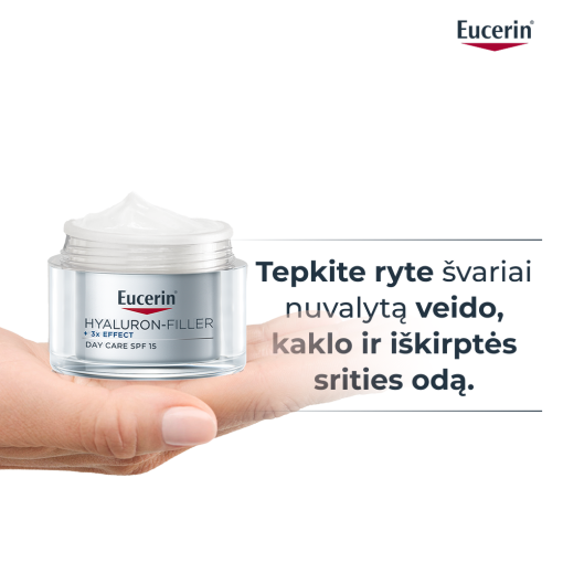 Sausai odai Dieninis kremas nuo raukšlių EUCERIN HYALURON-FILLER, SPF 15, 50 ml | Mano Vaistinė Sausai odai Dieninis kremas nuo raukšlių EUCERIN HYALURON-FILLER, SPF 15, 50 ml | Mano Vaistinė