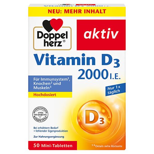 Doppelherz Aktiv Vitamin D3 2000 I.E. tabletės N50 | Mano Vaistinė