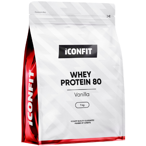 Išrūgų baltymai - vanilės skonio ICONFIT WHEY 80, 1 kg | Mano Vaistinė