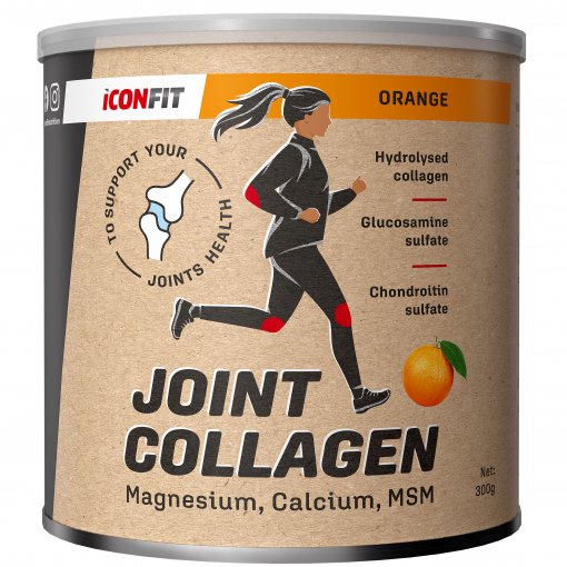 Kaulams, sąnariams, kremzlėms Apelsinų skonio kolagenas sąnariams ICONFIT, 300 g | Mano Vaistinė