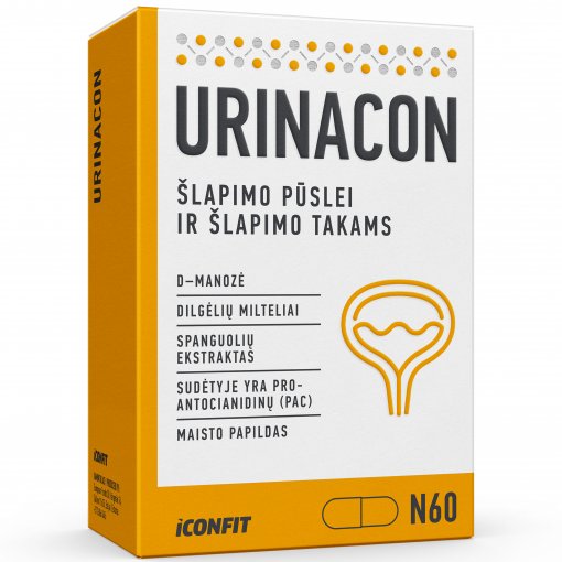 Šlapimo takų sveikatai palaikyti Šlapimo pūslei ir šlapimo takams ICONFIT URINACON, 60 kaps. | Mano Vaistinė