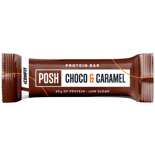Baltyminis batonėlis, ICONFIT POSH CHOCO & CARAMEL, 55 g | Mano Vaistinė