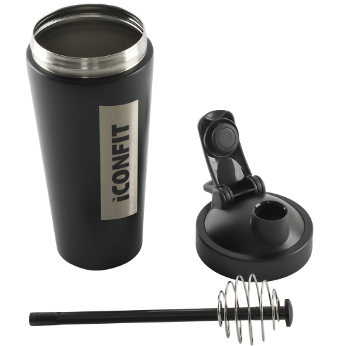 Nerūdijančio plieno plaktuvė ICONFIT 800ml - juoda | Mano Vaistinė