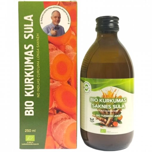 Pikantiško, stimuliuojančio skonio Ekologiškos ciberžolės sultys, 250 ml | Mano Vaistinė