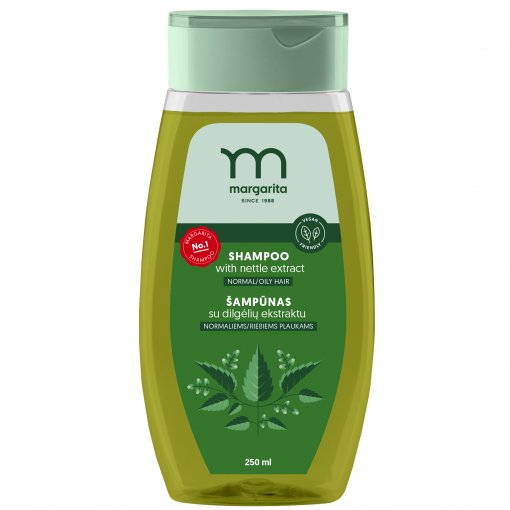 Plaukų priežiūros priemonė Margarita plaukų šampūnas su dilgėlių ekstraktu, 200 ml  | Mano Vaistinė